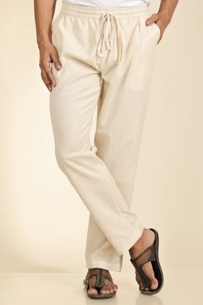 linen pants cream colour
