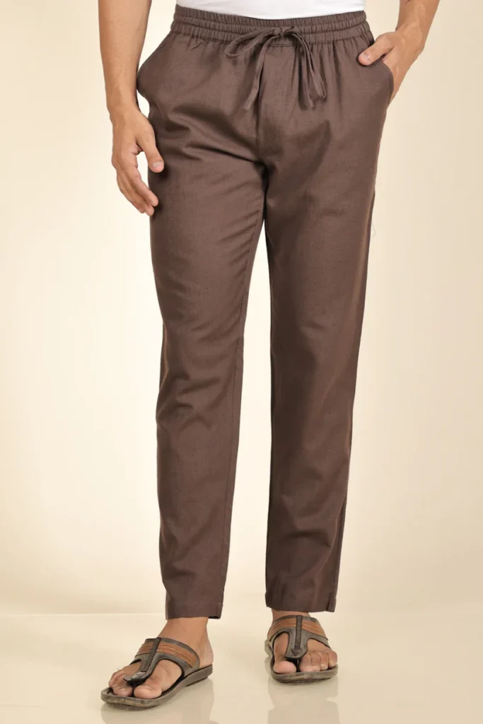 linen pants brown colour